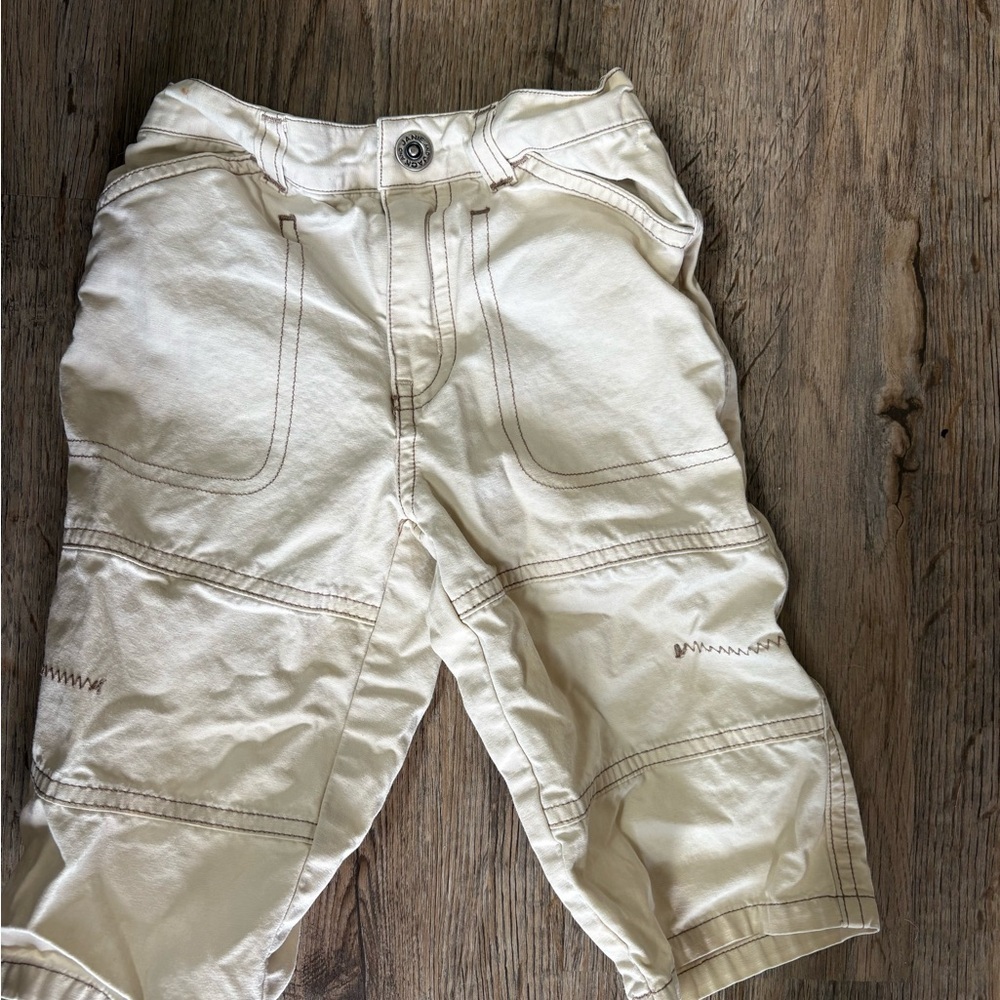 Janie & Jack Light Tan Cargo Pants